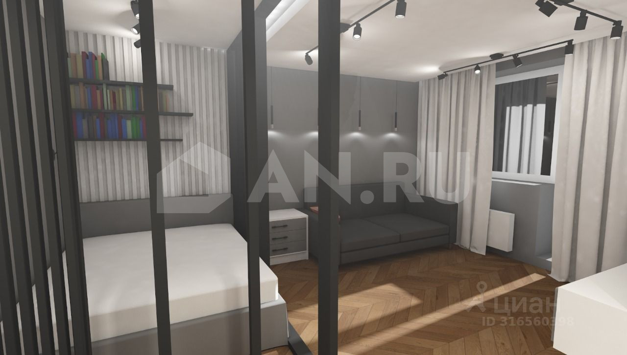 1-комн. квартира, 44 м², 22/23 этаж — фотография объекта